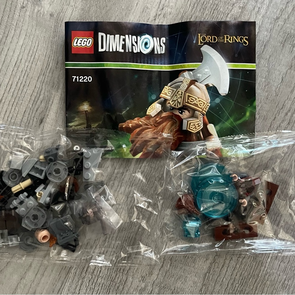 Lego Dimensions Lord Of The Rings GIMLI Fun Pack 71220 Sealed Bag No Box